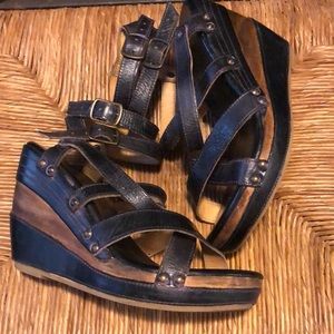Bed Stu Platform Wedge Gladiator Sandal.